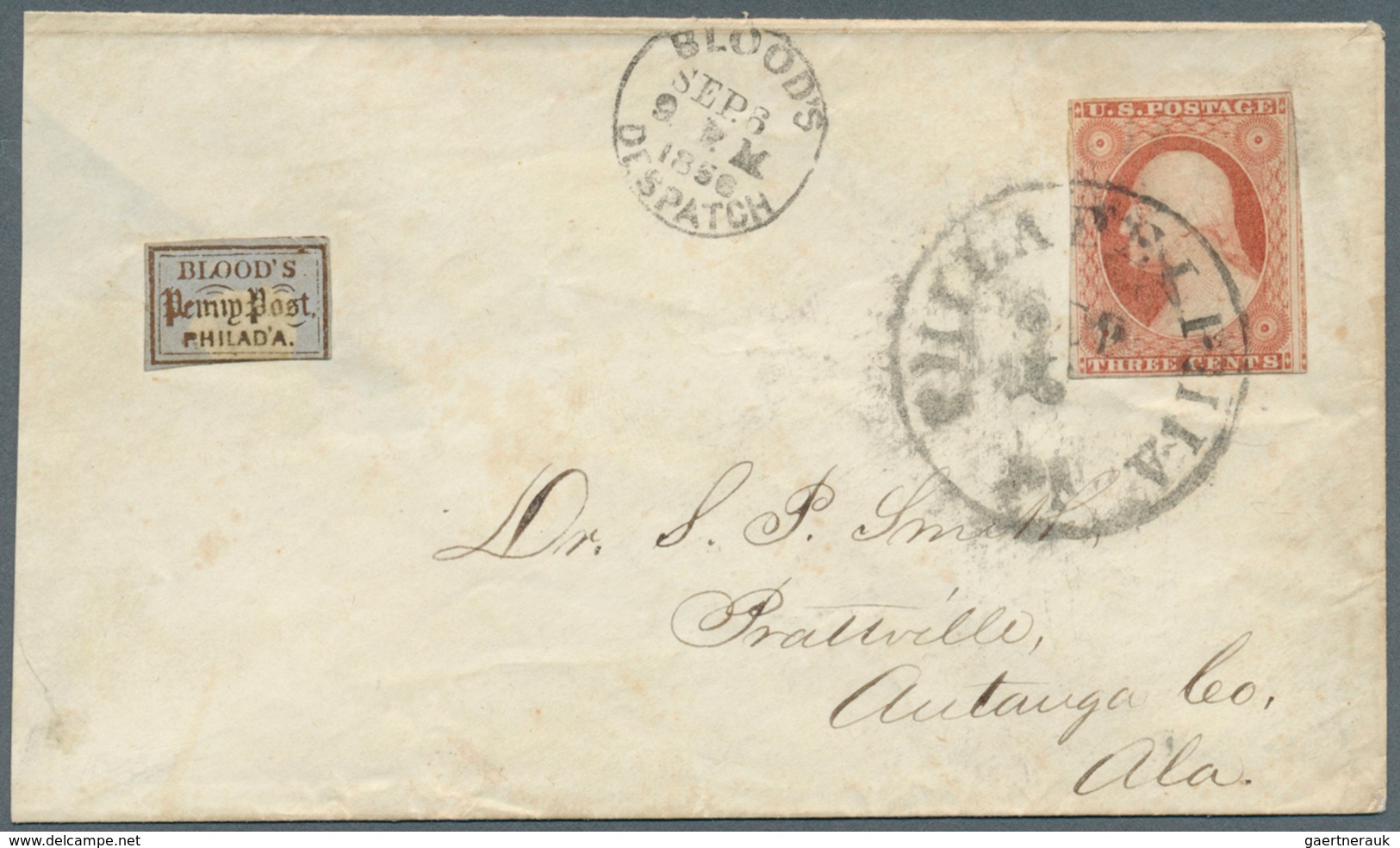 Vereinigte Staaten Von Amerika - Lokalausgaben + Carriers Stamps: D.O. BLOOD & CO. 1854: Two Covers - Sellos Locales