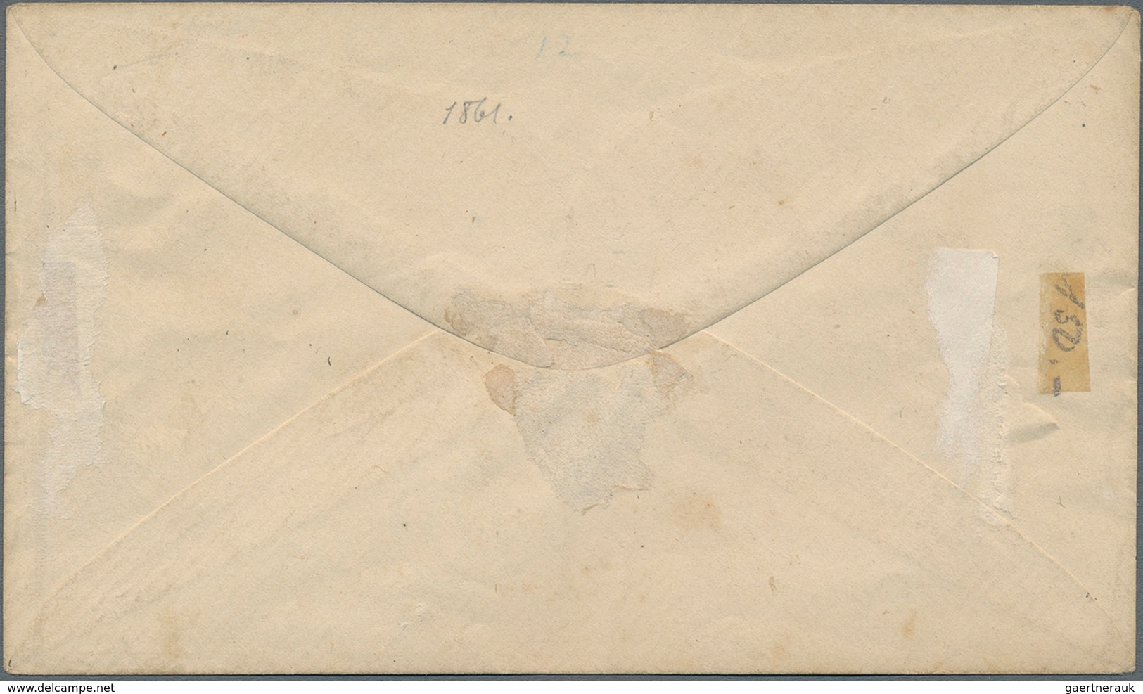 Vereinigte Staaten Von Amerika - Ganzsachen: 1861 WELLS FARGO: Postal Stationery Envelope 3c. Pink W - Other & Unclassified