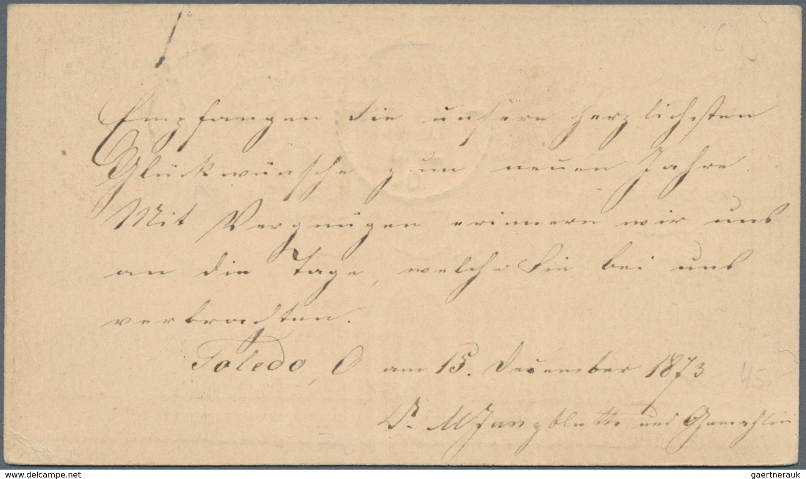 Vereinigte Staaten Von Amerika - Ganzsachen: 1873, Stationery Card 1 C Red-brown Uprated Franklin 1 - Other & Unclassified