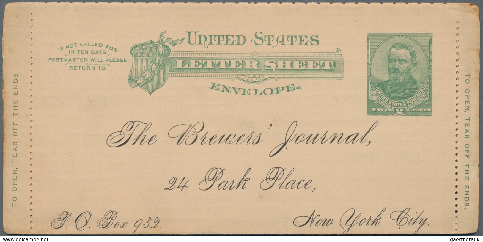 Vereinigte Staaten Von Amerika - Ganzsachen: 1886 Three Unused Postal Stationery Letter Sheets, All - Other & Unclassified