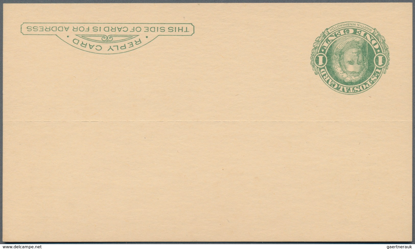 Vereinigte Staaten Von Amerika - Ganzsachen: 1915 Unused Postal Stationery Double Card 1 Cent Green - Andere & Zonder Classificatie