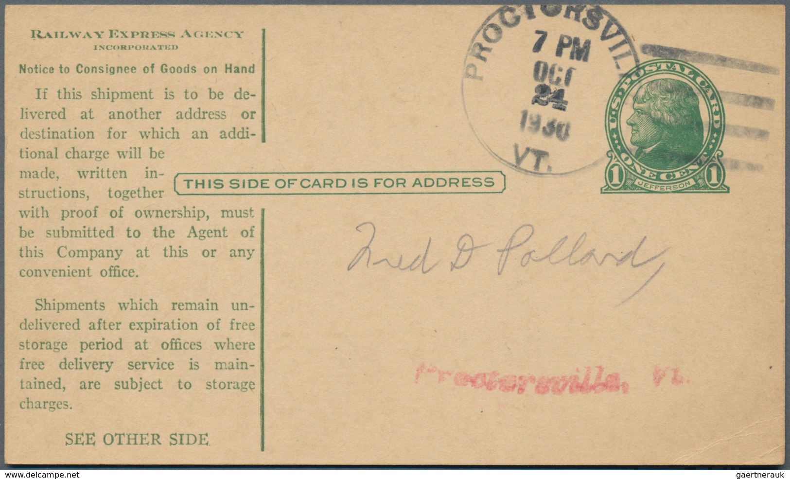 Vereinigte Staaten Von Amerika - Ganzsachen: 1919/33 Three Postal Stationery Postcards With Addition - Otros & Sin Clasificación