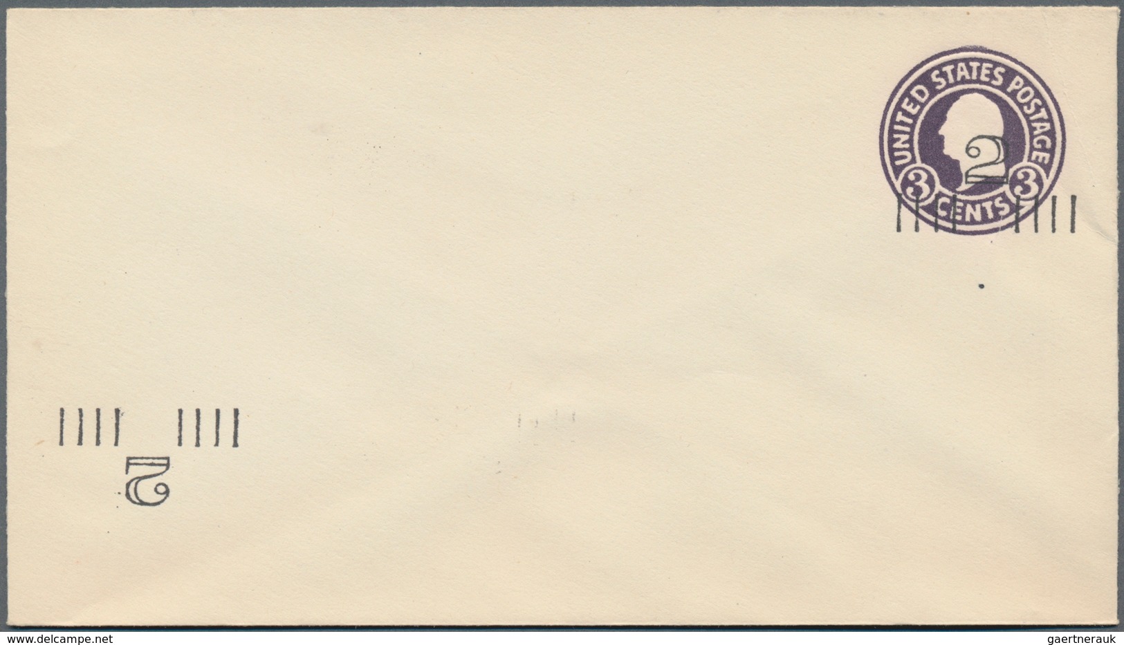 Vereinigte Staaten Von Amerika - Ganzsachen: 1920 Unused And Revalued Postal Stationery Envelope 2 C - Andere & Zonder Classificatie