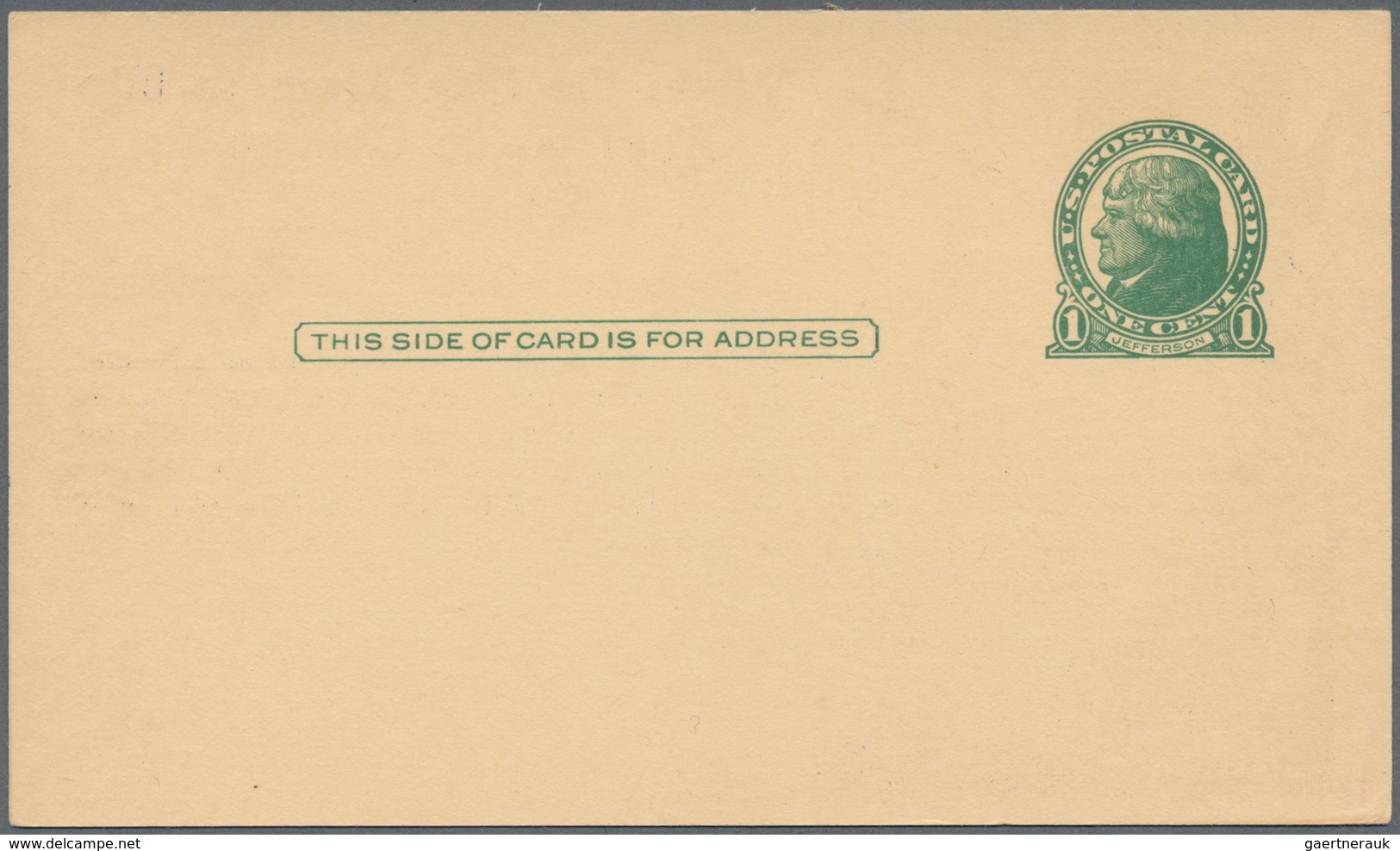 Vereinigte Staaten Von Amerika - Ganzsachen: 1940 (ca.) Unused Postal Stationery Card With Additiona - Otros & Sin Clasificación