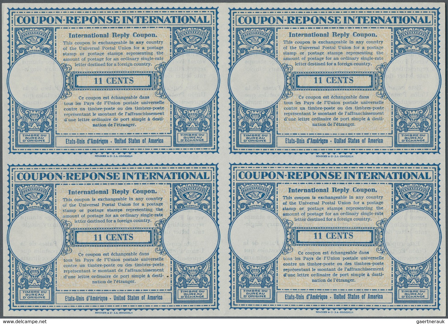 Vereinigte Staaten Von Amerika - Ganzsachen: 1948. International Reply Coupon 11 Cents (London Type) - Andere & Zonder Classificatie