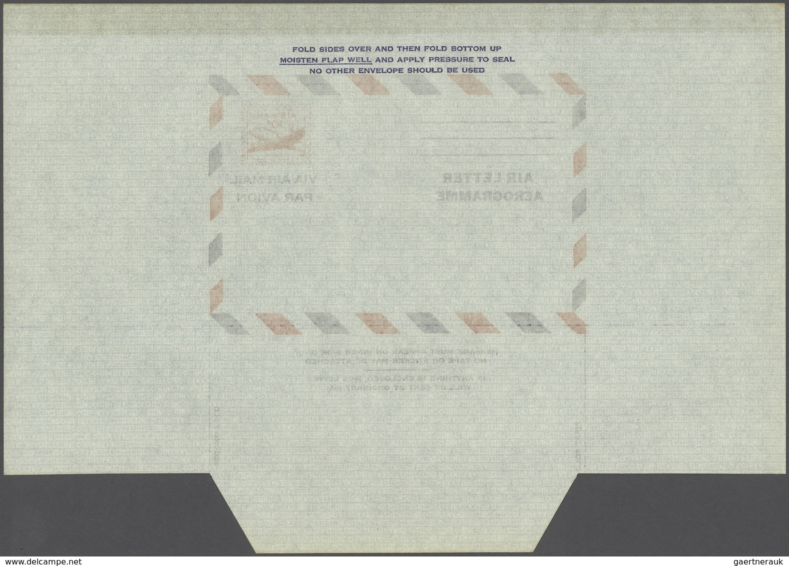 Vereinigte Staaten Von Amerika - Ganzsachen: 1951 Unused And Unfolded Aerogram 10c Bright Red On Pal - Andere & Zonder Classificatie