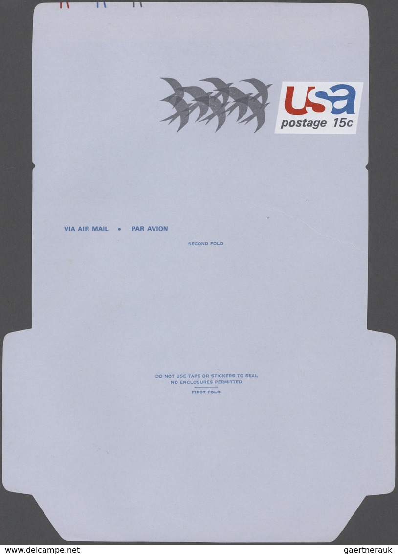 Vereinigte Staaten Von Amerika - Ganzsachen: 1971 Unused And Unfolded Aerogram 15c, With Reversed Di - Other & Unclassified
