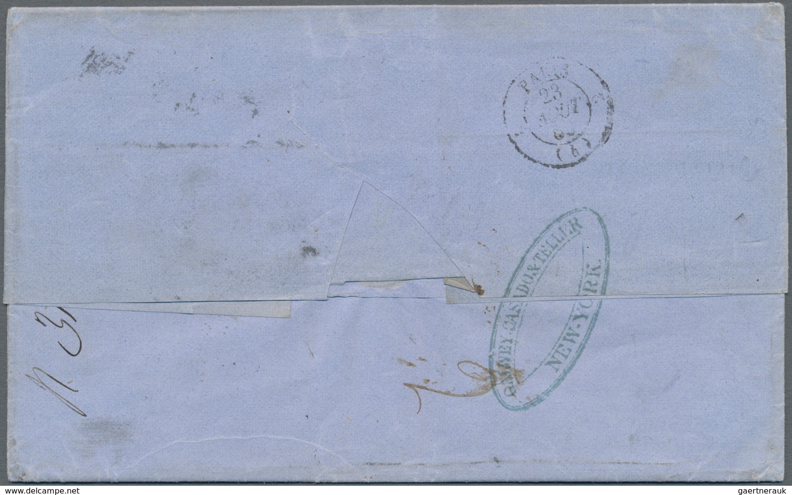 Vereinigte Staaten Von Amerika - Transatlantik-Mail: 1859, Folded Letter From HAVANNA By Forwarders - Andere & Zonder Classificatie