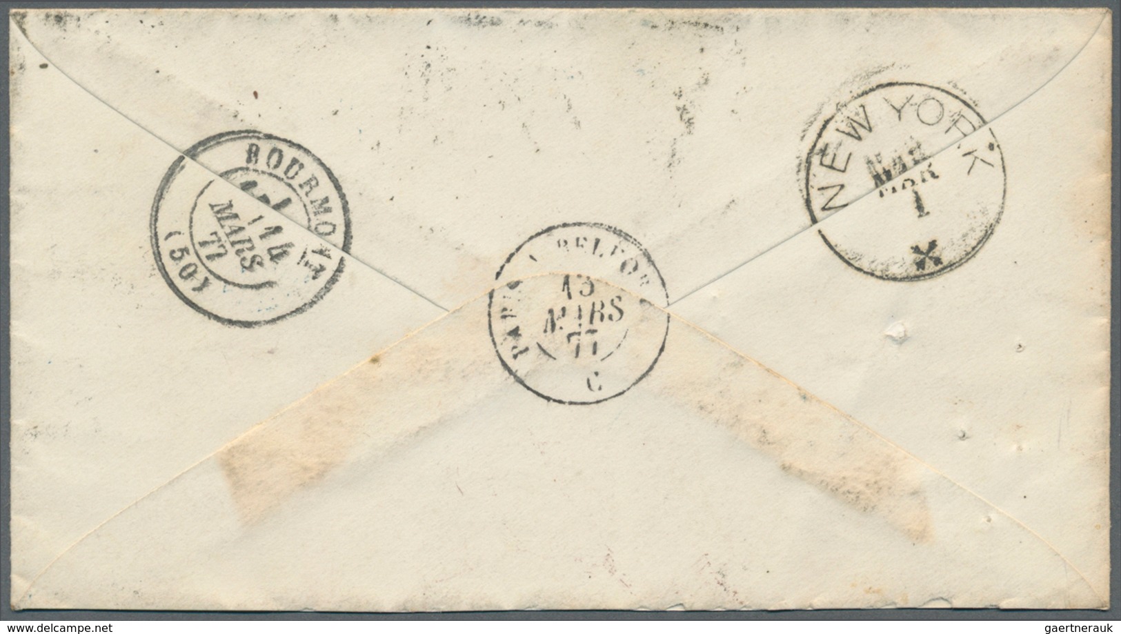 Vereinigte Staaten Von Amerika - Besonderheiten: 1866/1879, Correspondence Of 5 Covers With Differen - Autres & Non Classés