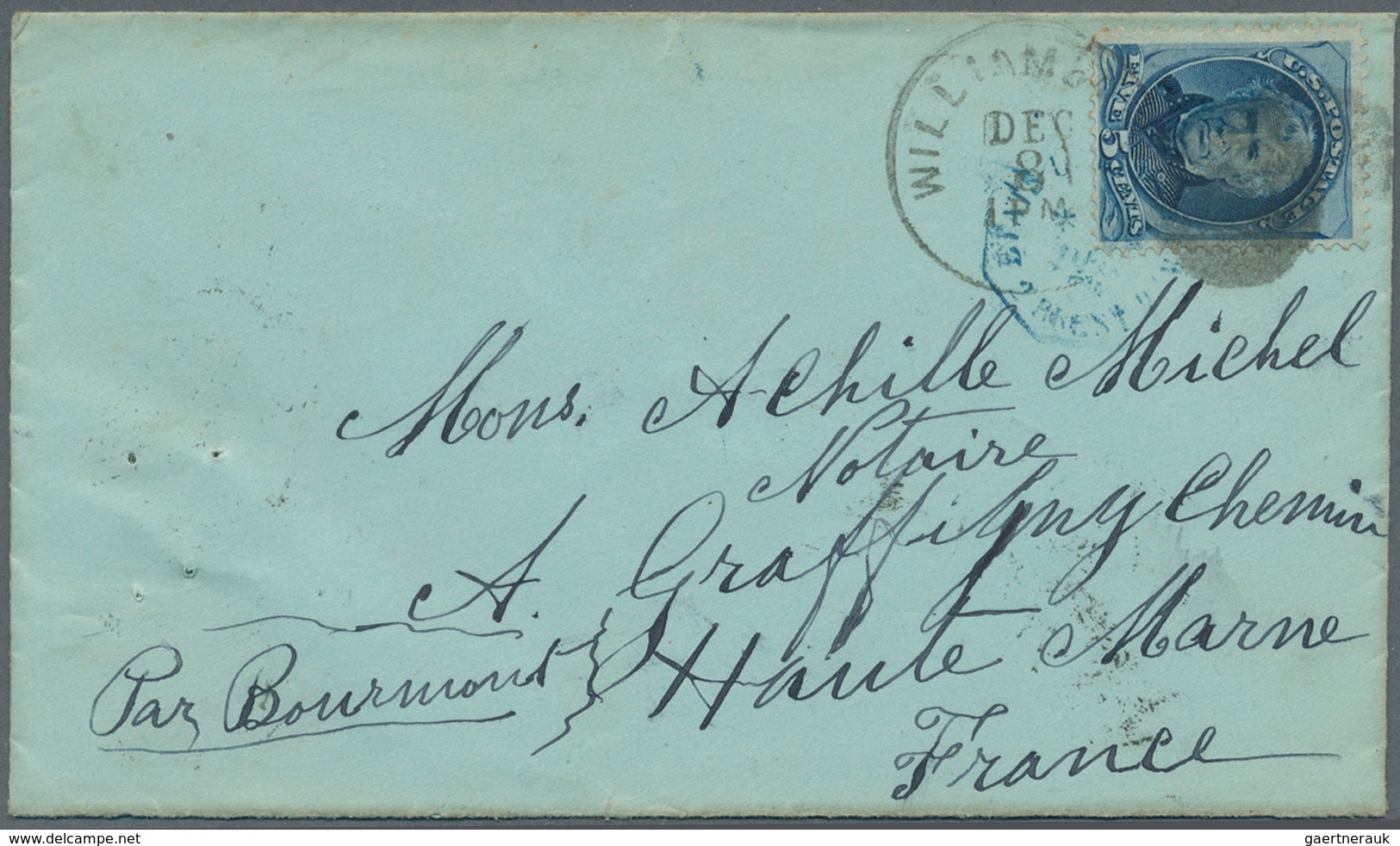 Vereinigte Staaten von Amerika - Besonderheiten: 1866/1879, correspondence of 5 covers with differen