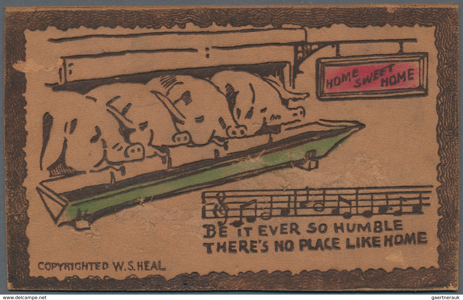 Vereinigte Staaten Von Amerika - Besonderheiten: 1906 Picture-postcard Made Of Pig-leather (picture - Andere & Zonder Classificatie