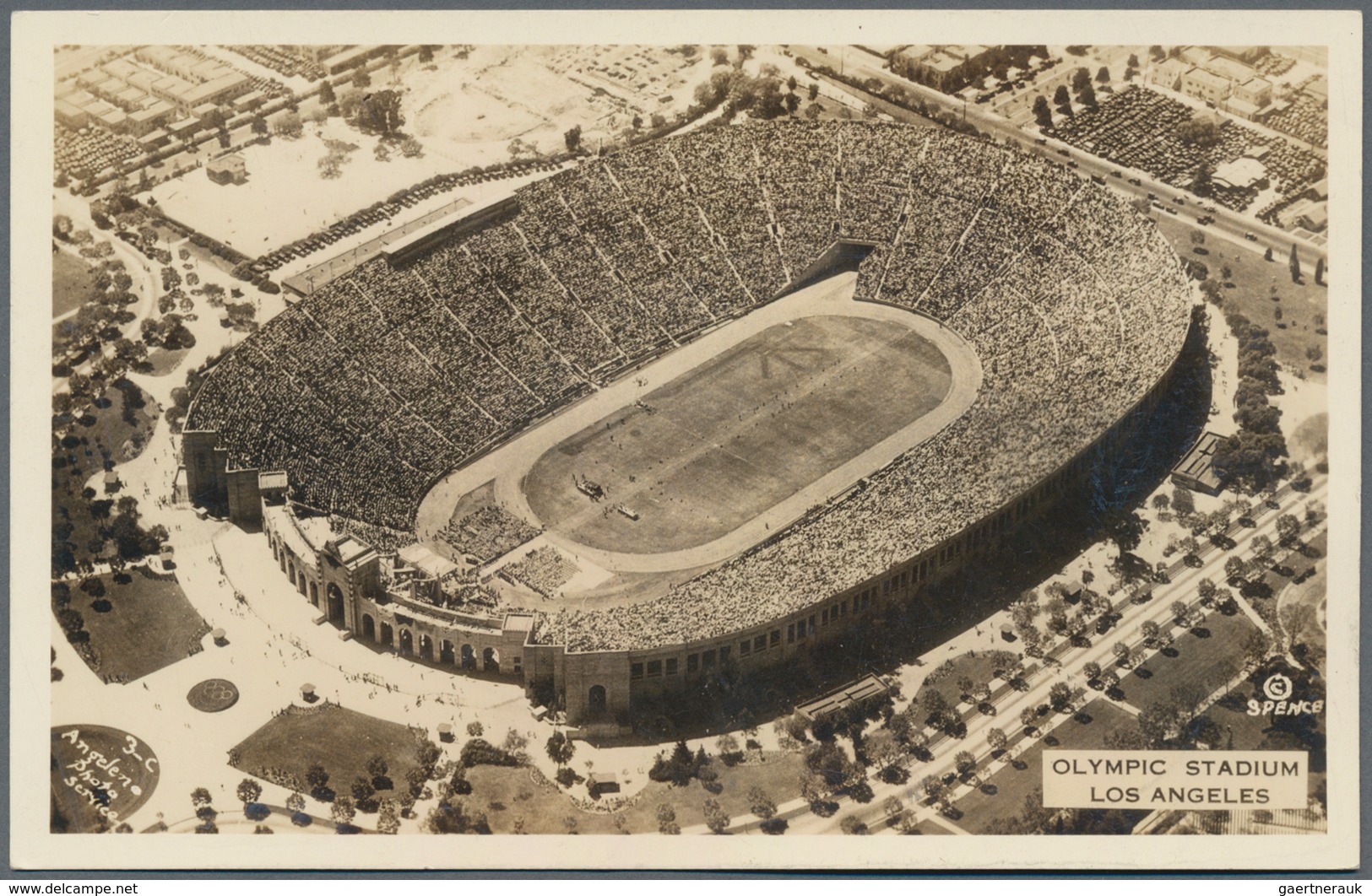 Vereinigte Staaten Von Amerika - Besonderheiten: 1932 Postcard With Aerial Photo Of The Olympic Stad - Andere & Zonder Classificatie