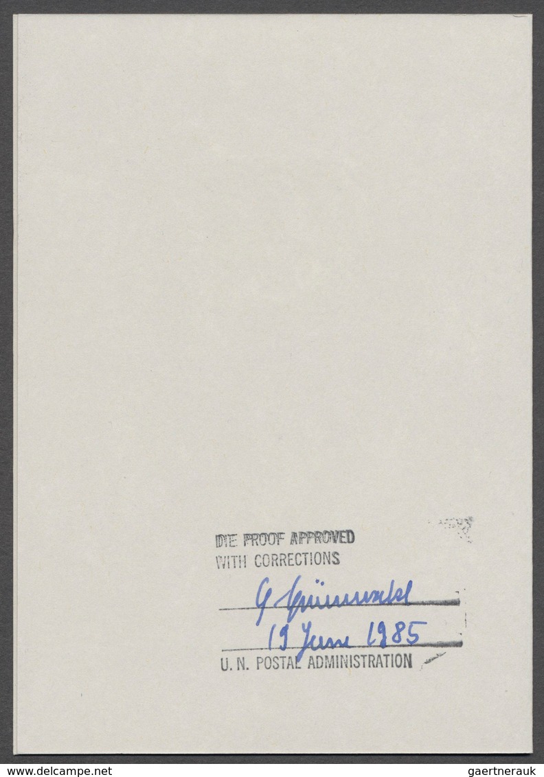 Vereinte Nationen - Alle Ämter: 1986, AFRICA IN CRISIS, Three Approved Die Proofs With Corrections F - New York/Geneva/Vienna Joint Issues