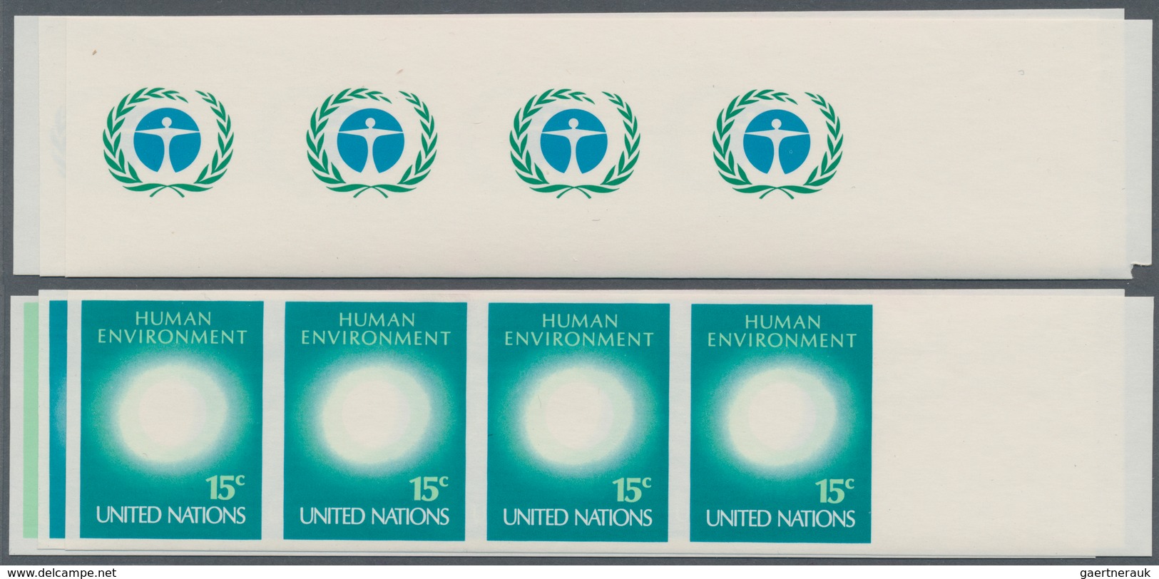 Vereinte Nationen - New York: 1972, Human Environment 15c. In Six Different Imperforate Horizontal P - Other & Unclassified