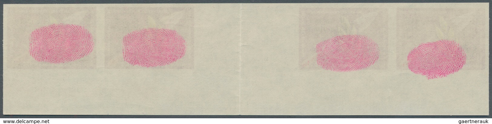 Vereinte Nationen - New York: 1973. Imperforate Horizontal Gutter Pair With One Additional Stamp On - Andere & Zonder Classificatie