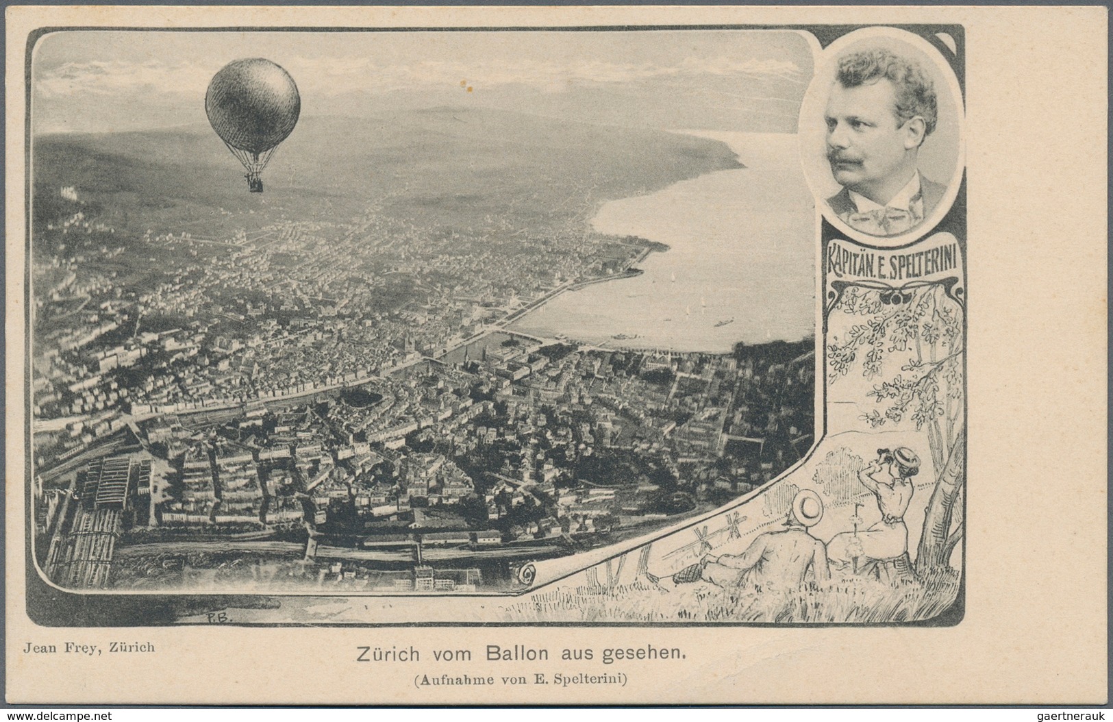 Ballonpost: 1903, SPELTERINI BALLON "STELLA" Bordkarte Vom Aufstieg Zürich, Eigenhändig Mit Grüße Vo - Luchtballons