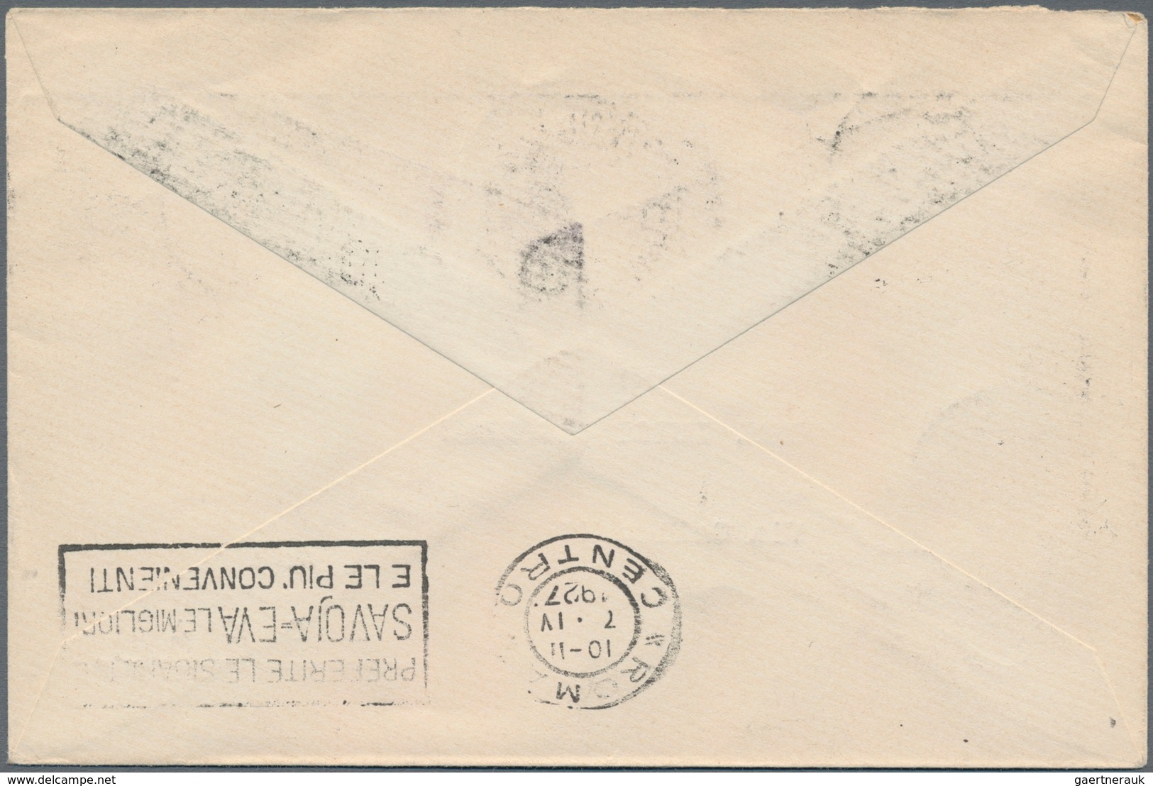 Flugpost Europa: 1927, Italy. Transadriatica Airmail Cover From "Venice 6.4.27" To Rome. Fine. - Andere-Europa