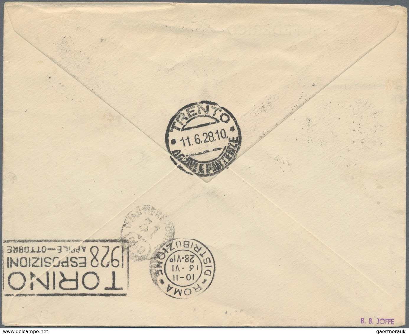 Flugpost Europa: 1928, Italy. Airmail Cover From "Milan 11.6.28" To Trento Forwarded To "Rome 16.6.2 - Europe (Other)