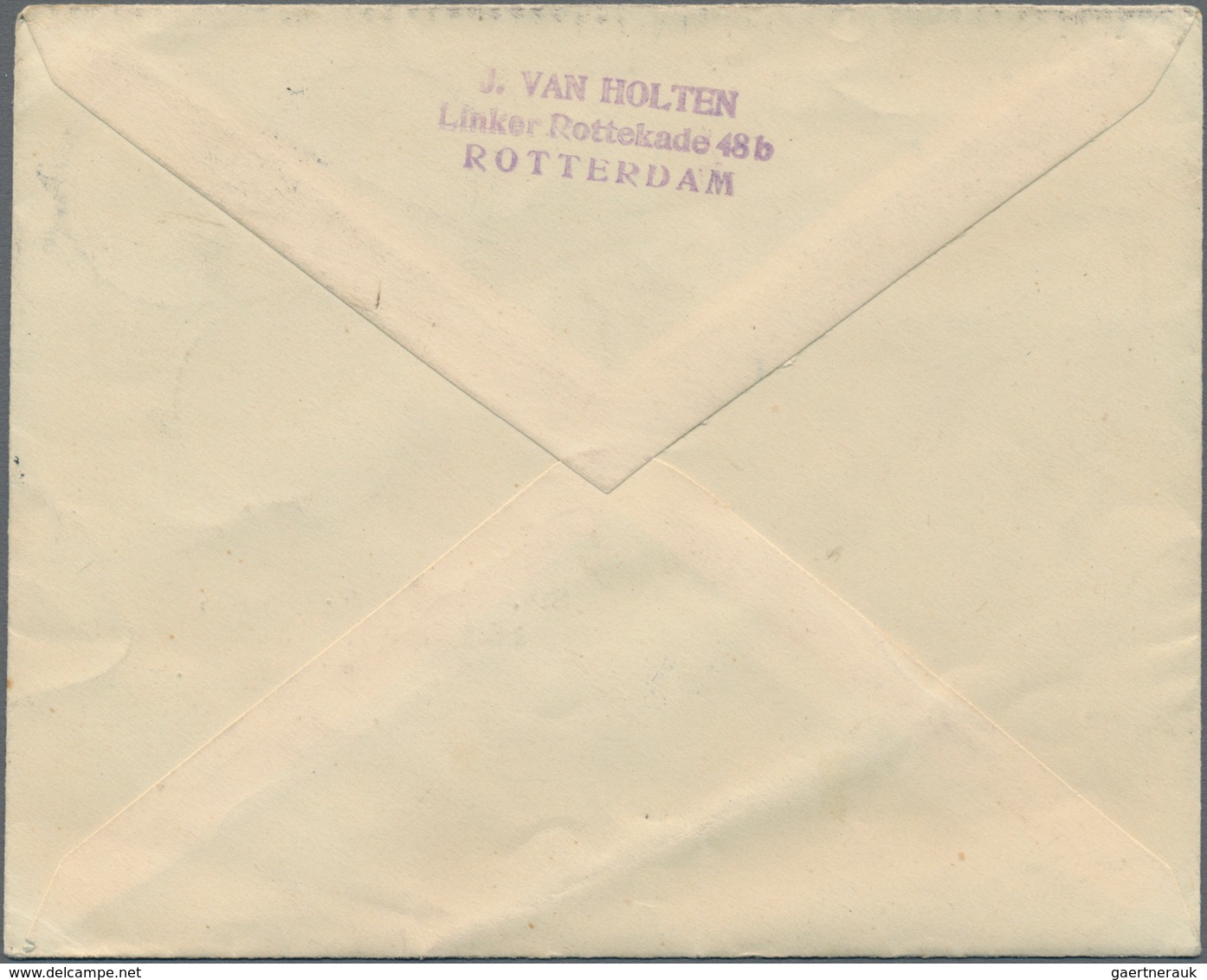 Katapult- / Schleuderflugpost: 1933, 1. VIII From Rotterdam With Cachet "DEUTSCHER SCHLEUDERFLUG D. - Luchtpost & Zeppelin