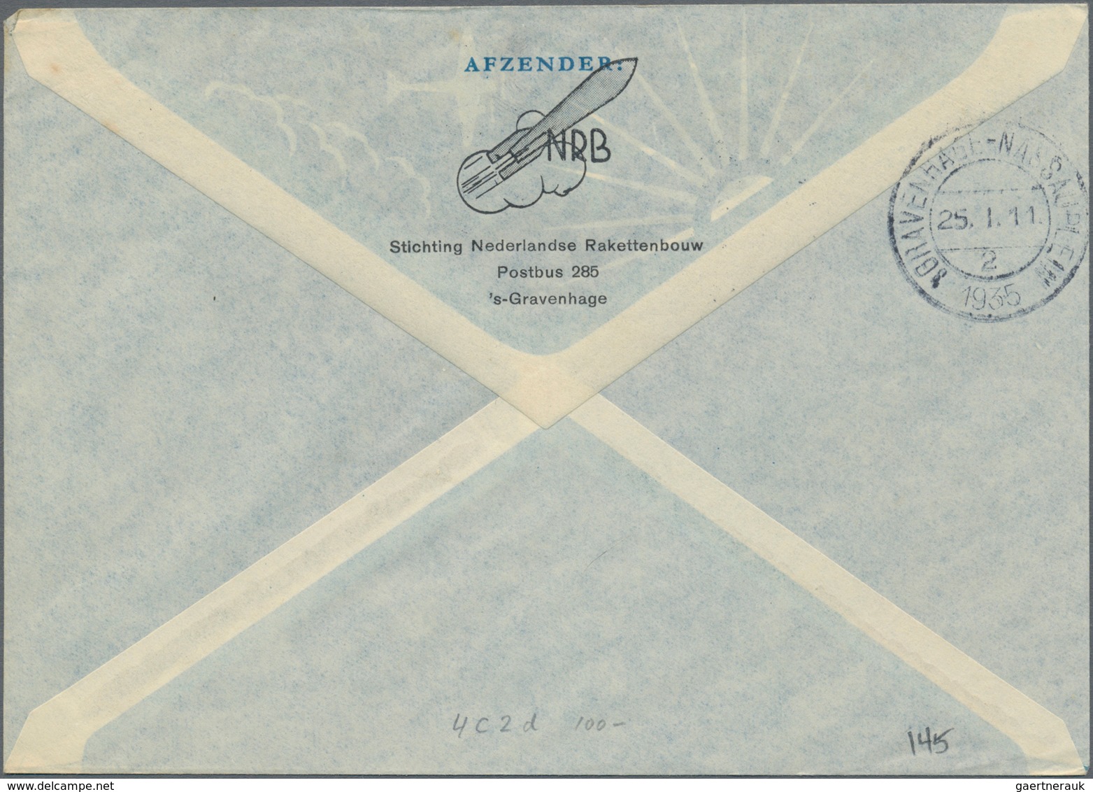 Raketenpost: 1935 (24.1.) Karl Roberti - Netherlands: Three Different Covers Flown By Rocket "Poolst - Other & Unclassified