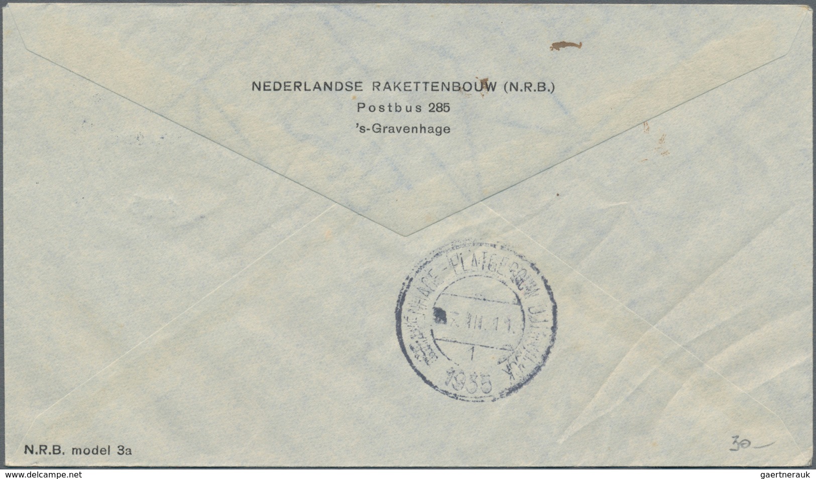 Raketenpost: 1935 (6.3.+21.3.) Netherlands: Four Different Rocket Mail Covers Used In Different Rock - Sonstige & Ohne Zuordnung