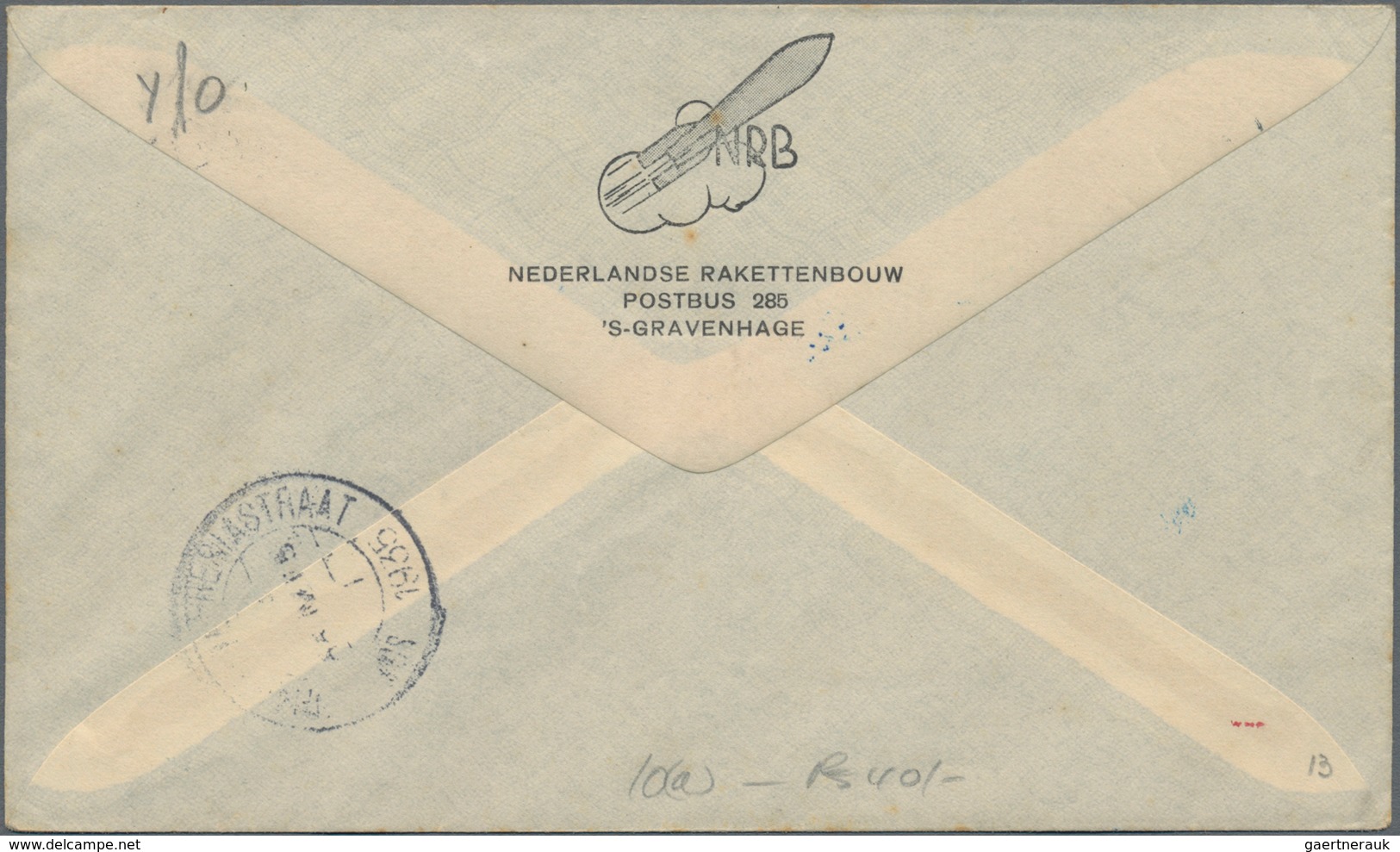Raketenpost: 1935 (23.4.) K. Roberti - Netherlands: Two Different Covers Flown By The Flying Wing Ro - Other & Unclassified