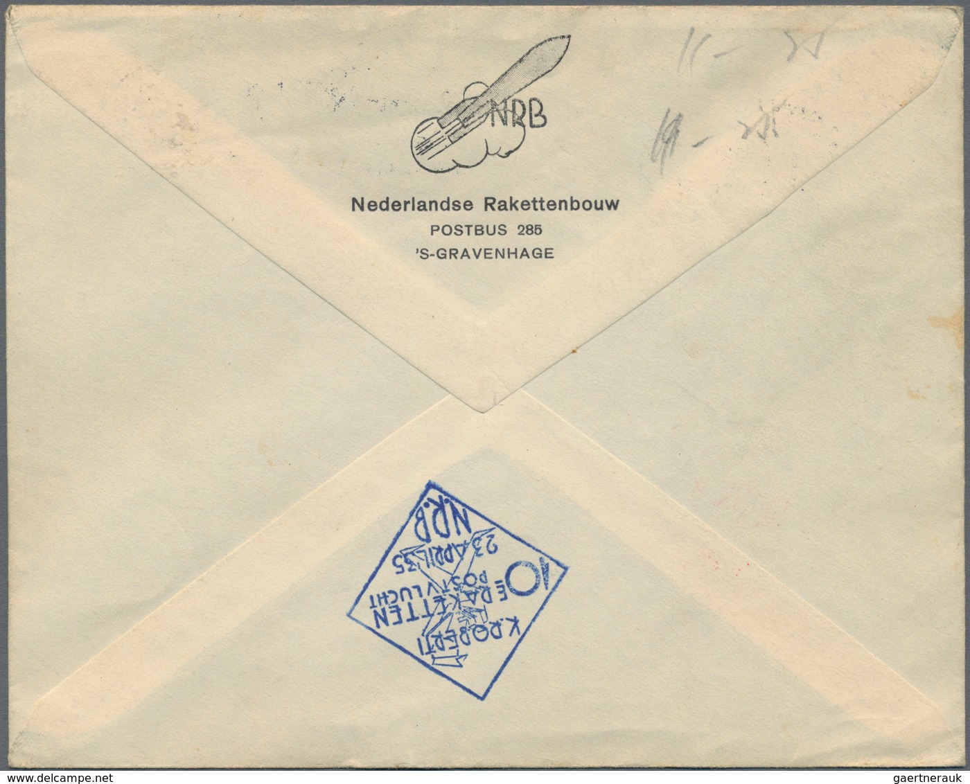 Raketenpost: 1935 (23.4.) K. Roberti - Netherlands: Two Different Covers Flown By The Parachute Rock - Otros & Sin Clasificación
