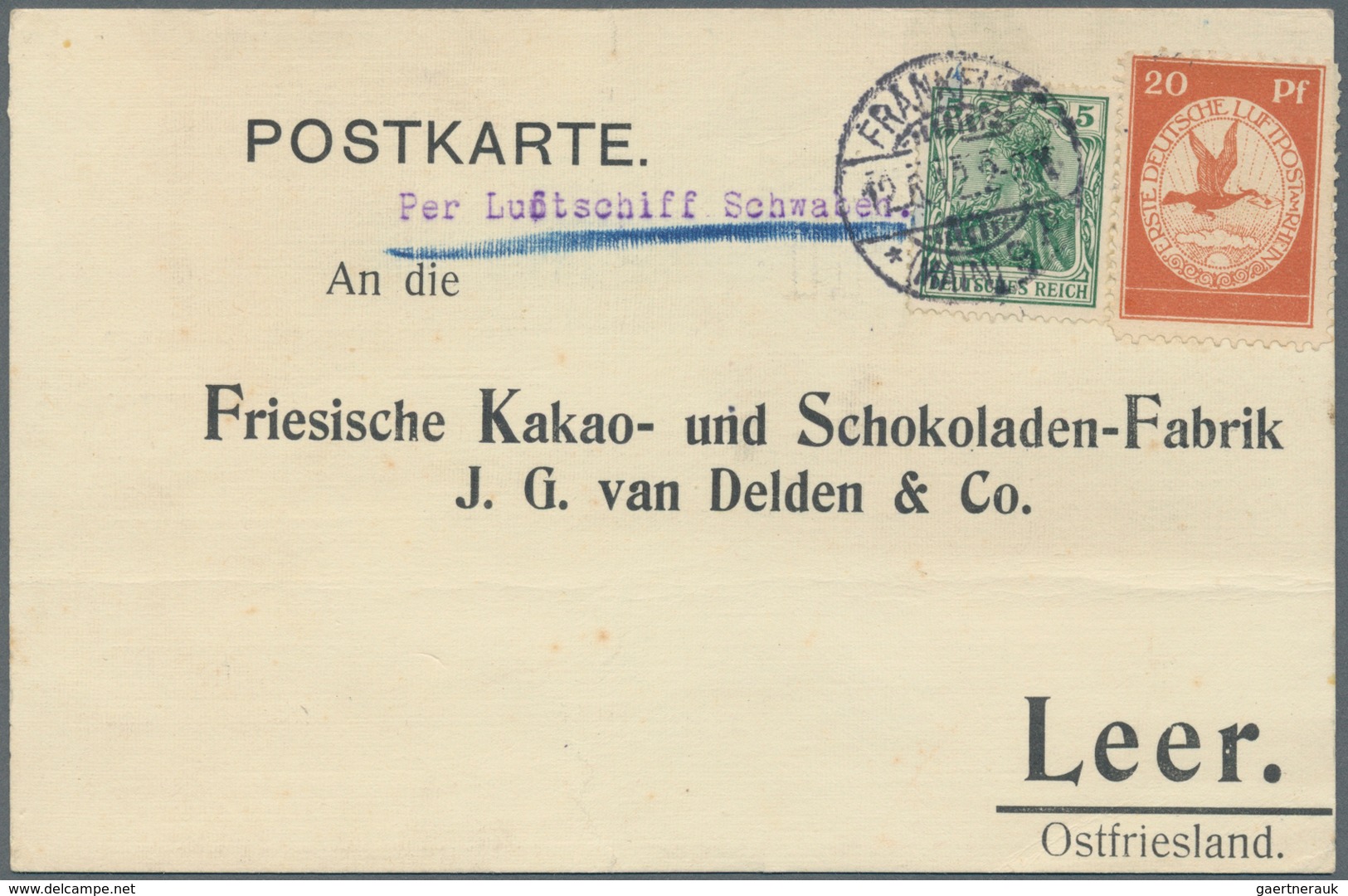 Zeppelinpost Deutschland: 1912. Germany Private Advertising Card From The Grand Duchess Of Hesse's 1 - Luchtpost & Zeppelin