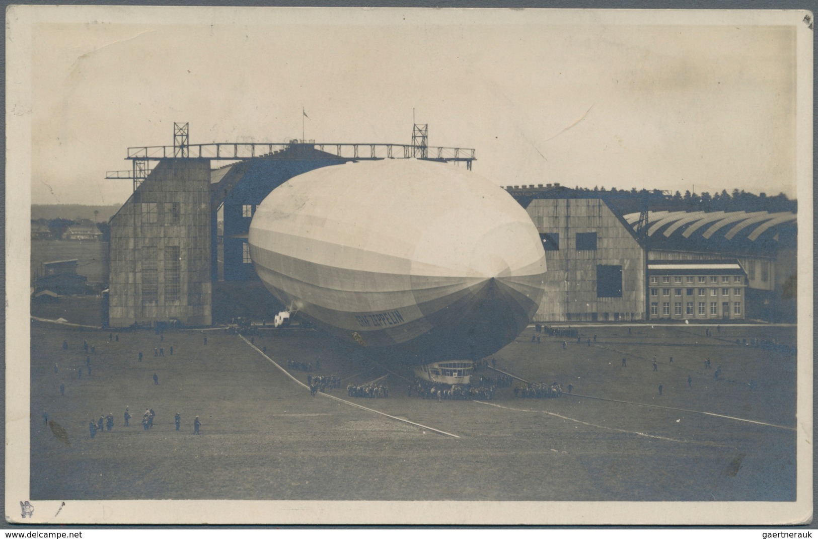 Zeppelinpost Deutschland: 1929. German Zeppelin Real Photo RPPC Postcard Flown On The Graf Zeppelin - Correo Aéreo & Zeppelin