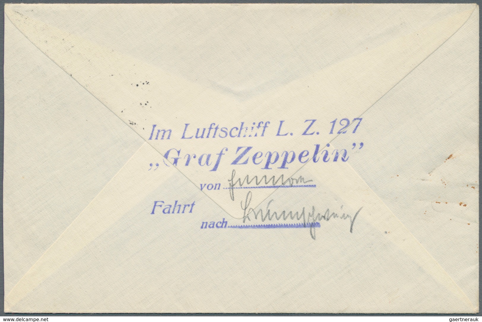 Zeppelinpost Deutschland: 1929. German Cover Flown On The Graf Zeppelin LZ127 Airship's 1929 Deutsch - Airmail & Zeppelin