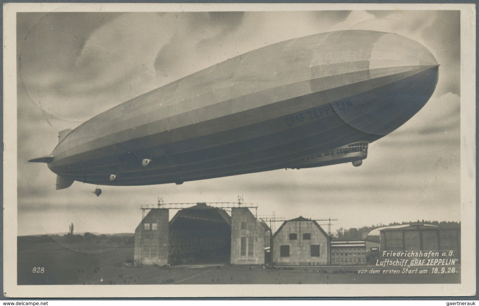 Zeppelinpost Deutschland: 1929. German Zeppelin Real Photo RPPC Flown On The Graf Zeppelin LZ127 Air - Luchtpost & Zeppelin