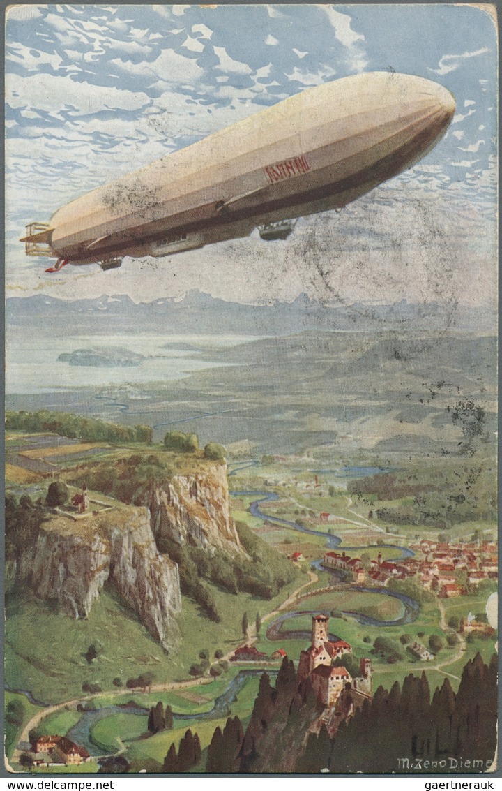 Zeppelinpost Deutschland: 1930 - Zuleitung Saar Zur SAF, Portorichtig Frankierte Sehr Seltene Color- - Airmail & Zeppelin