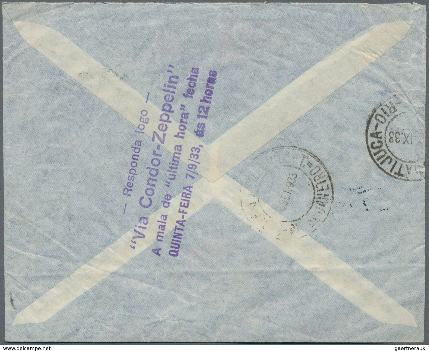 Zeppelinpost Deutschland: 1933, 6th Journey To Southamerica, Business Letter From MOERS Via Friedric - Airmail & Zeppelin