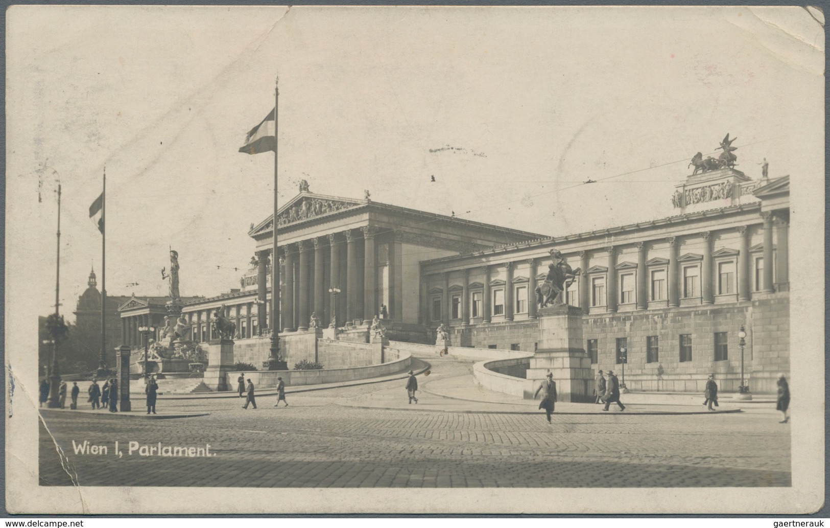 Zeppelinpost Europa: 1929. Original Wien / Vienna Parliament Real Photo RPPC Postcard Flown On The G - Europe (Other)