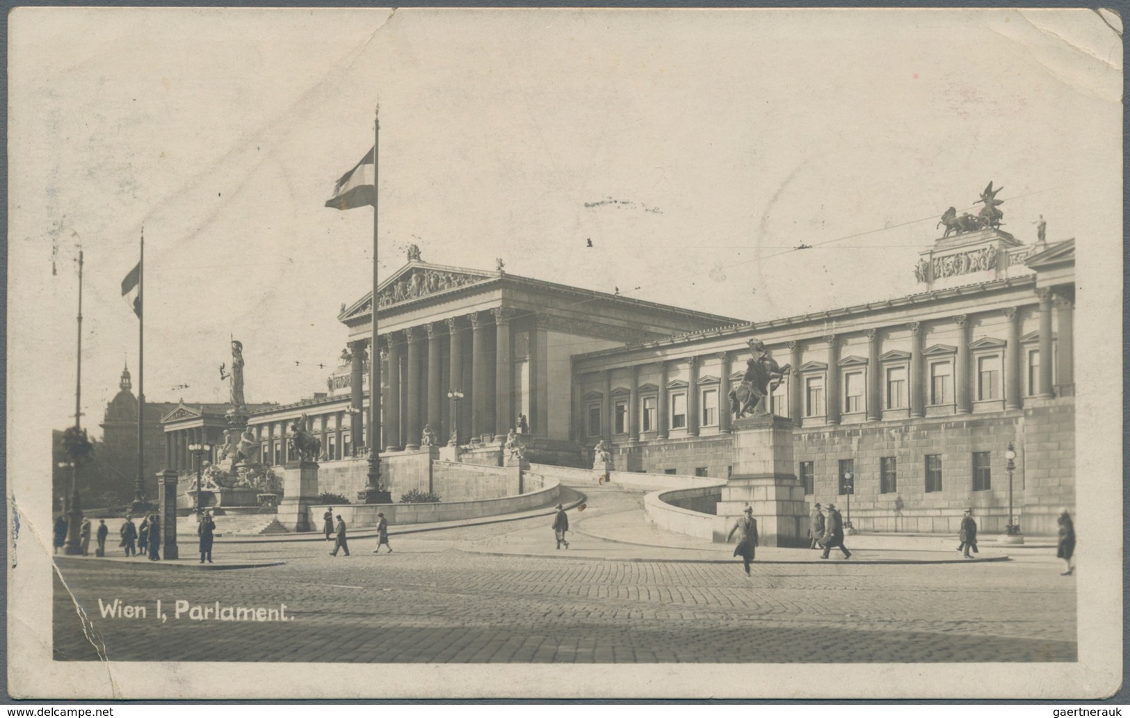 Zeppelinpost Europa: 1929. Original Wien / Vienna Parliament Real Photo RPPC Postcard Flown On The G - Andere-Europa