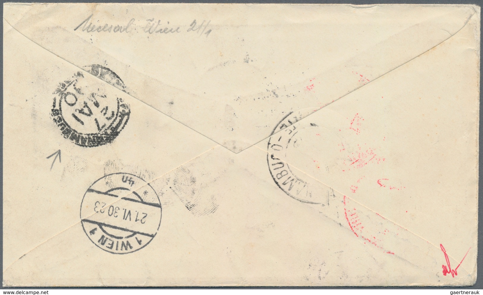 Zeppelinpost Europa: 1930. Austrian -franked Treaty Cover Flown Aboard The Graf Zeppelin Airship. A - Europe (Other)