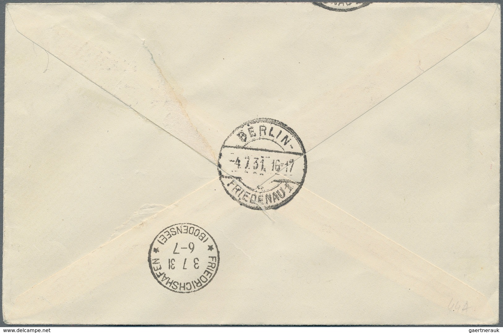 Zeppelinpost Europa: 1931, Trip To Iceland, Registered Cover Bearing 30a. And 2kr. From "REYKJAVIK 3 - Europe (Other)