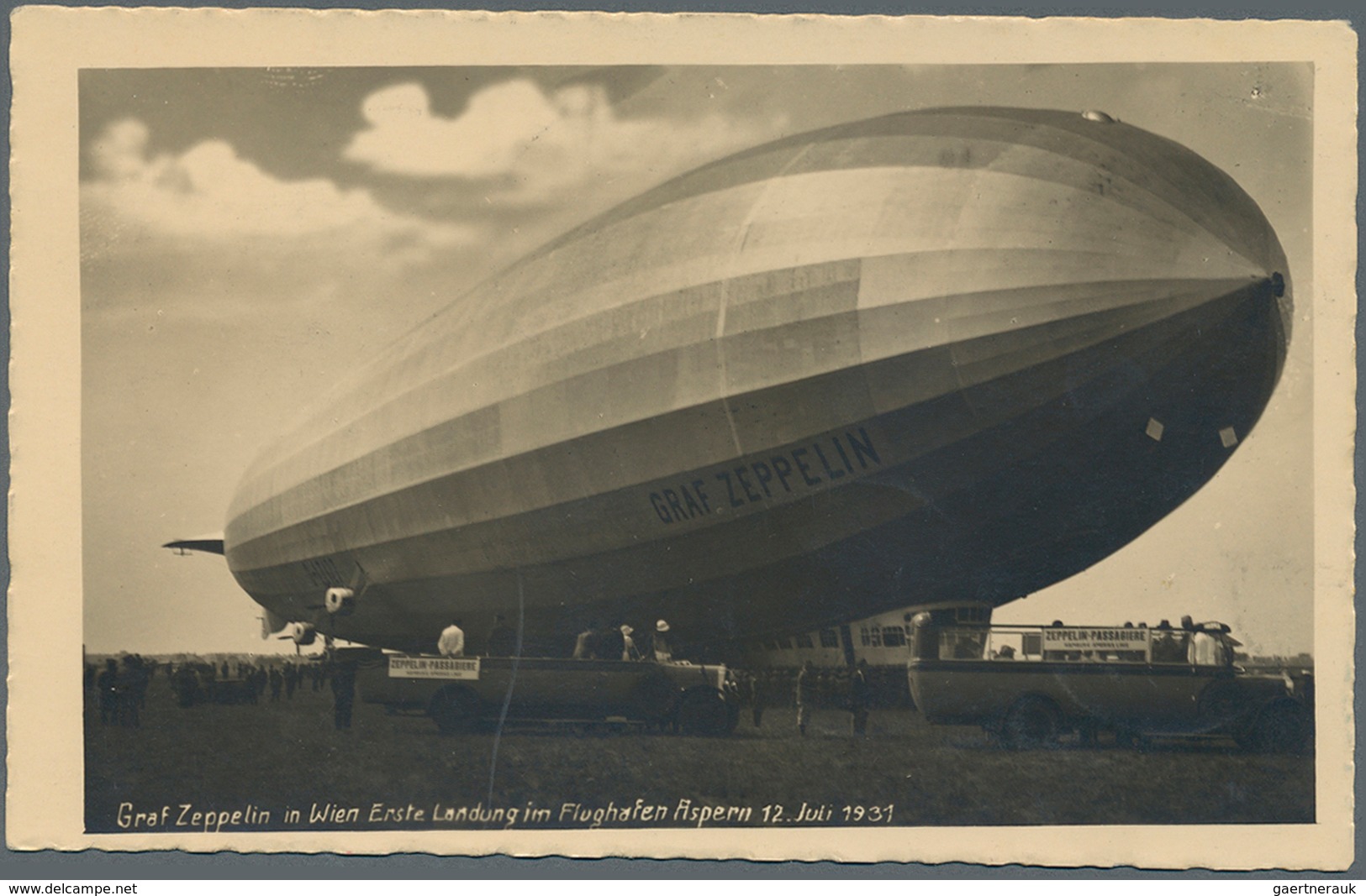 Zeppelinpost Europa: 1931. Austrian-franked Zeppelin Real Photo RPPC Postcard Flown Aboard The Graf - Europe (Other)