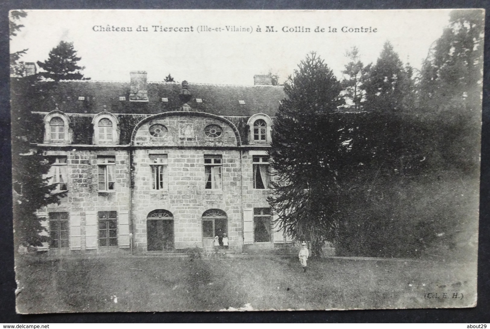 CPA 35 TIERCENT - Le Château, à M. Collin De La Contrie - Rare Cliché Hamonic - Voir état - Réf. Y 63 - Autres & Non Classés