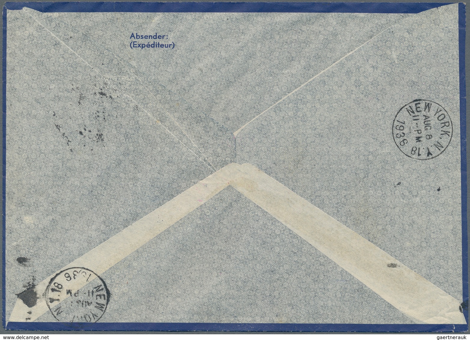 Zeppelinpost Europa: 1936, Olympiafahrt/6.Nordamerikafahrt, Österreichische Post, Auffrankierter Luf - Andere-Europa