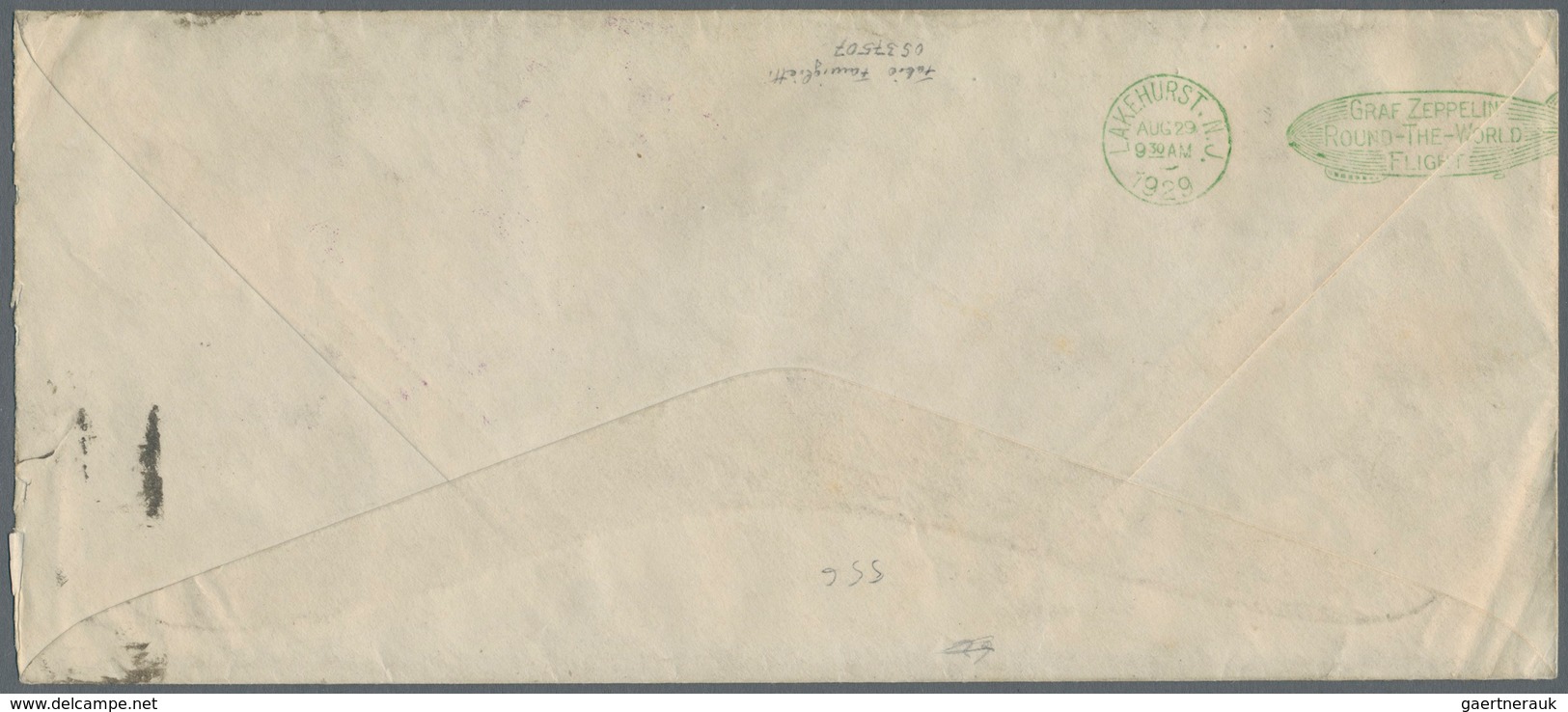 Zeppelinpost Übersee: 1929. Cover Flown On The Graf Zeppelin's USA-Germany Weltrundfahrt / Round-the - Zeppelins