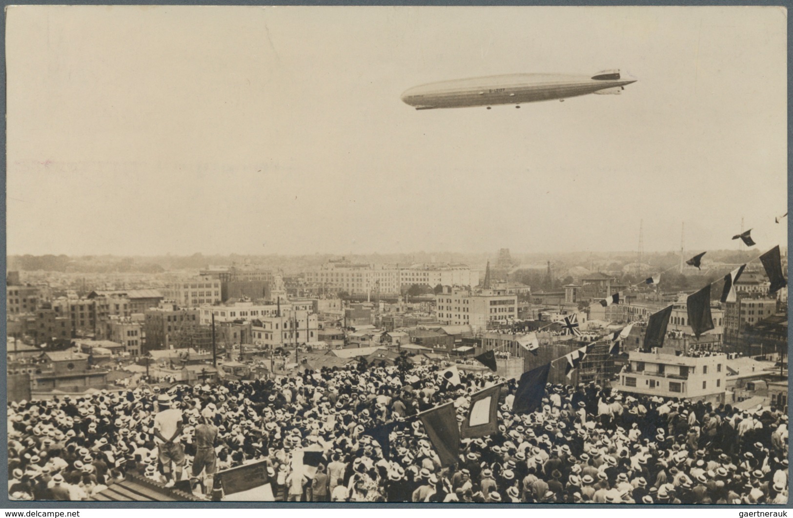 Zeppelinpost Übersee: 1929. Japan Card Flown On The Graf Zeppelin's 1929 Weltrundflug / Round-the-wo - Zeppelins