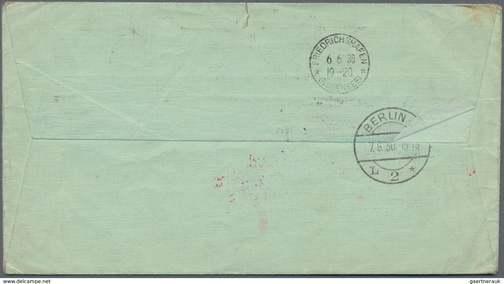 Zeppelinpost Übersee: 1930. Card Flown On The Graf Zeppelin's Return Trip From The USA In 1930. A Bi - Zeppelins