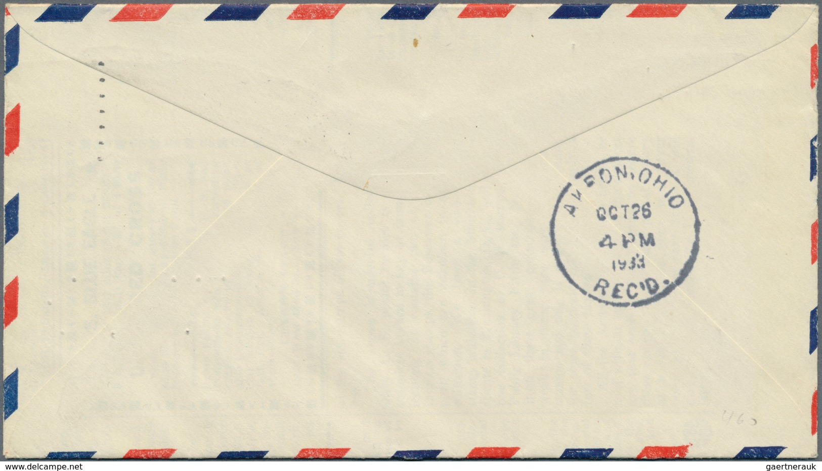 Zeppelinpost Übersee: 1933, LZ 127 Graf Zeppelin Flight Akron-Akron, Single Franking 50 C Green (Sco - Zeppelins