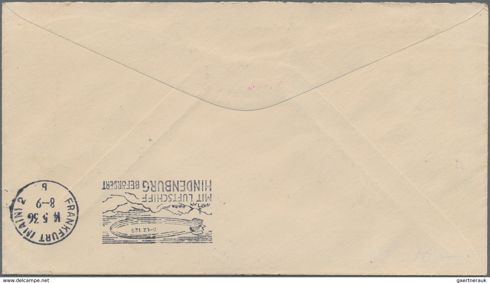 Zeppelinpost Übersee: 1936, 1st North America Trip, U.S. Mail, Cover Bearing Tipex Souvenir Sheet Fr - Zeppelins