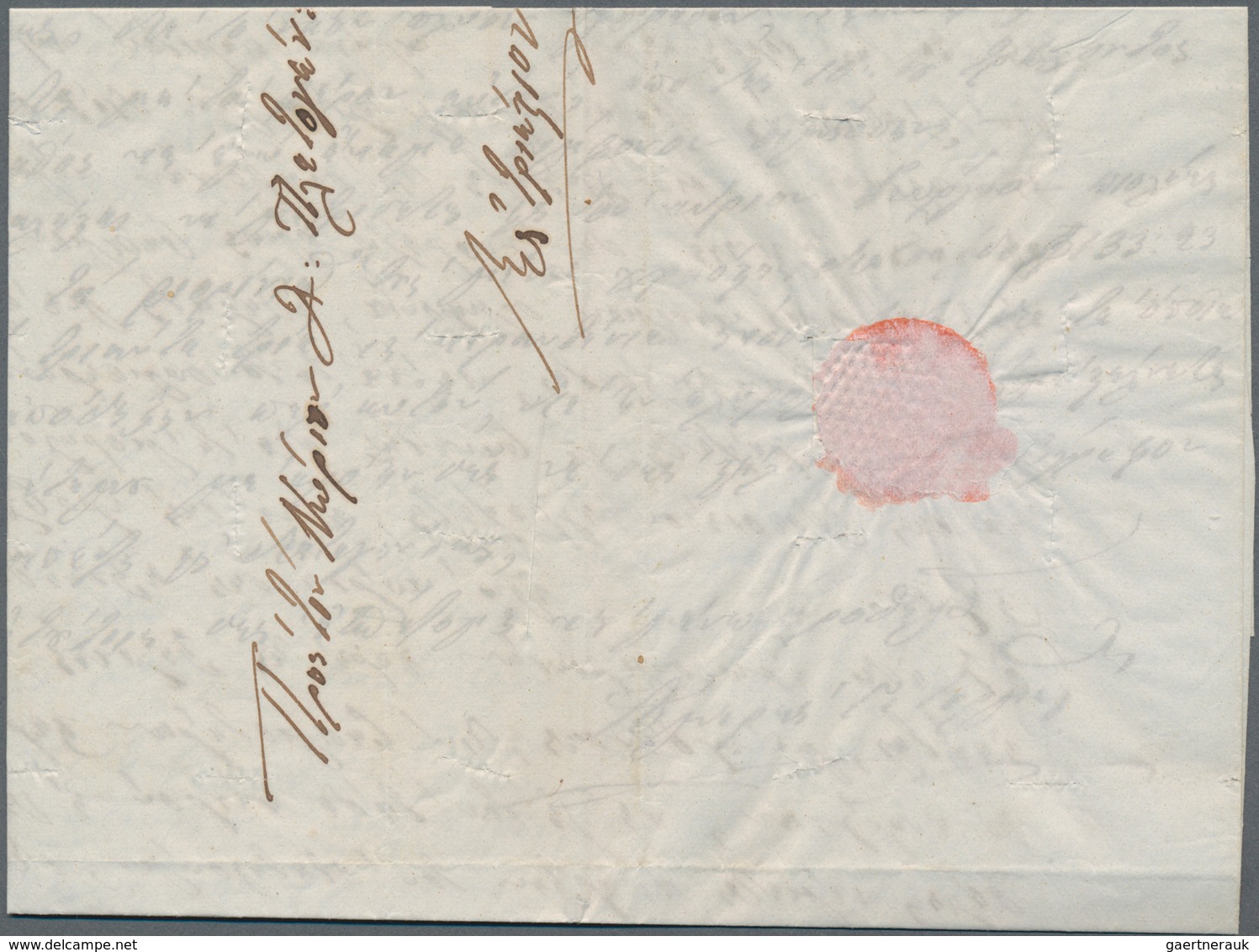 Disinfection Mail: 1842, Lettersheet With Full Message From Syra To Triest, Carried Privately With M - Other & Unclassified