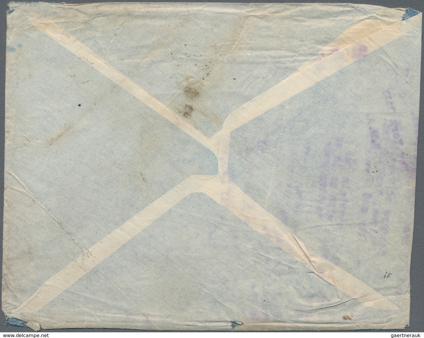 Katastrophenpost: 1941, Boxed "DAMAGED BY IMMERSION / IN SEA WATER" On Soiled Cover W. India KGVI 9 - Other & Unclassified