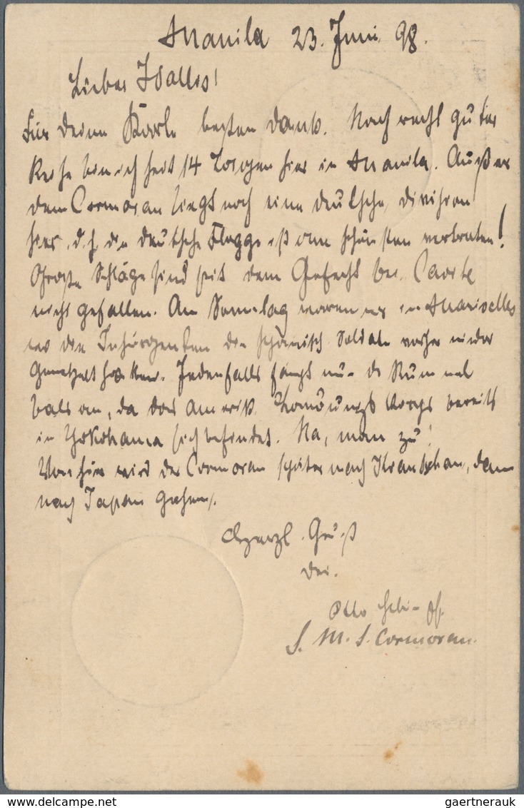 Deutsche Schiffspost - Marine: 1898, Zwei GA-Karten "Nur Für Marine-Schiffsposten" (1 X Mit Div. Kle - Andere & Zonder Classificatie