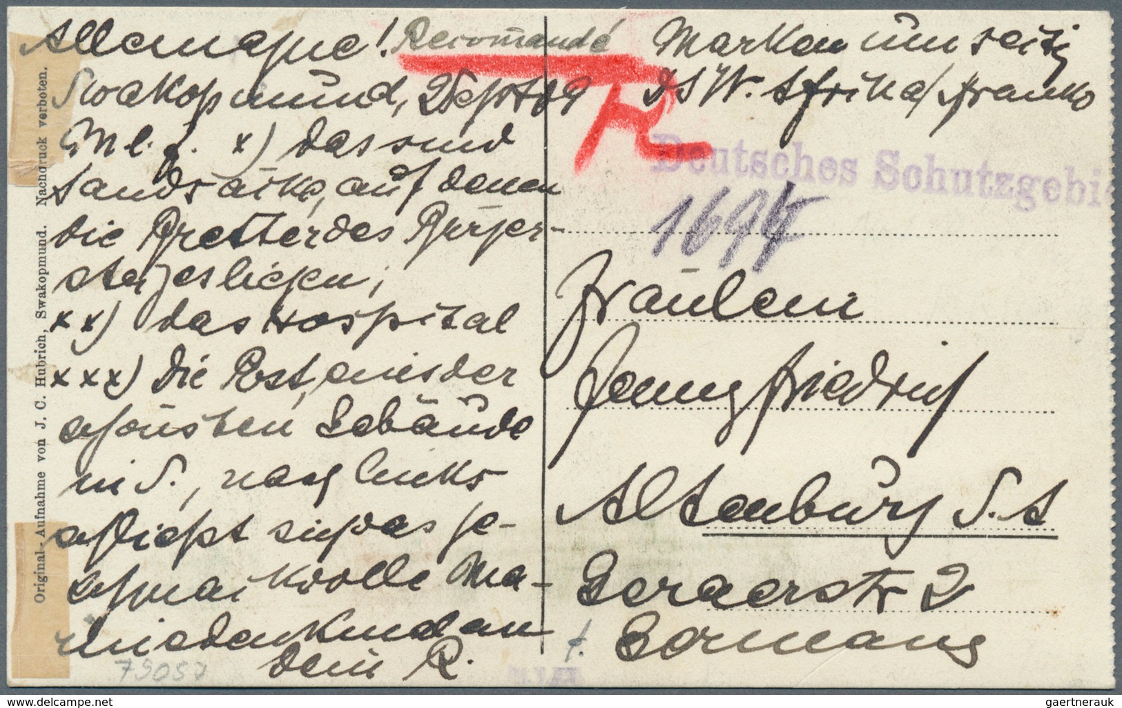 Deutsche Schiffspost Im Ausland - Seepost: 1909 2x 4 H. Senkrecht.Paar, 2 1/2 H.u.30Pf.m.Oberrand Al - Other & Unclassified