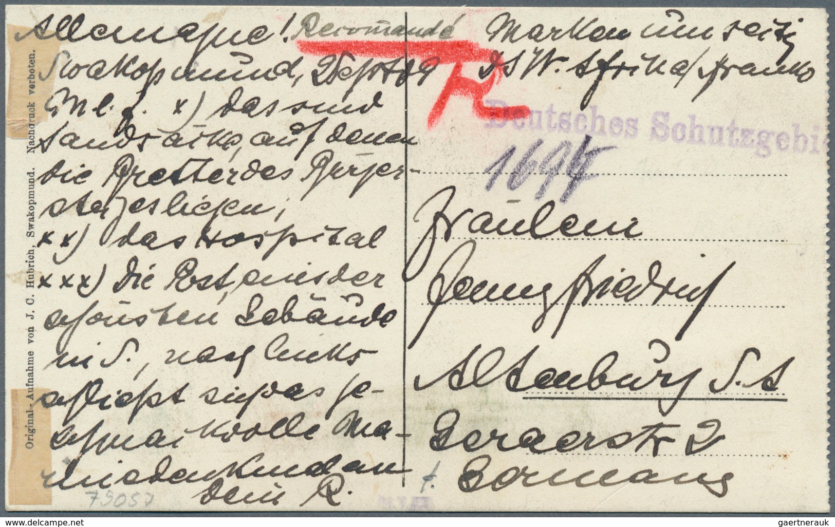 Deutsche Schiffspost Im Ausland - Seepost: 1909 2x 4 H. Senkrecht.Paar, 2 1/2 H.u.30Pf.m.Oberrand Al - Andere & Zonder Classificatie
